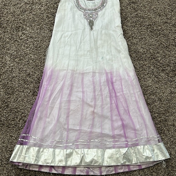 Beautiful 3 piece Anarkali/frock suit with net jacket and net dupatta/stole. - Picture 3 of 5